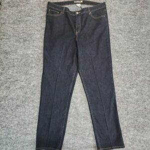 Venezia Jeans Womens Size 5 Blue Dark Wash Denim Stretch Straight Leg 38W X 32L‎